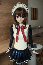 Women Latex Maid Dress Waitress Uniform cosplay