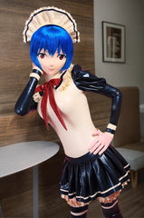 Women Latex Maid Dress Waitress Uniform cosplay