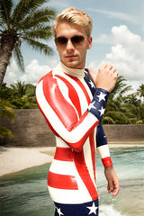 USA Hooray Man Latex Catsuits