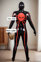 Man Latex Catsuits Arachne Spidey Pattern