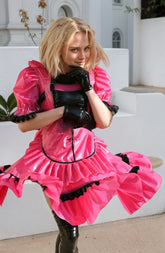 Women Latex Maid Dress Emina Anime Style