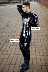 Man Latex Catsuits R 100X MotoGP Biker Model G