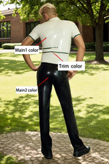 Graffica Man Latex Catsuits Polo Shirt