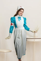 Women Latex Dress Florence Nightingale Nurse