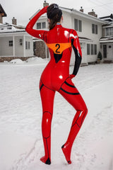 Women Latex Catsuits Shikinami Asuka Langley cosplay