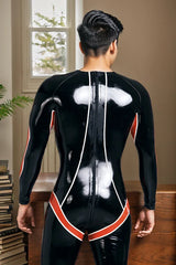 Man Latex Catsuits Circinus Back Zipper