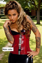 Women Red Latex Corsets Bette Underbust Design