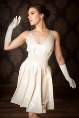 Women Latex Dress Sophisticated White Ball Gown