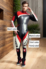 Man Latex Catsuits Motogp Biker Racing