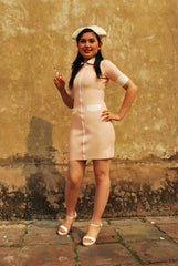 Women Latex Dress Obamacare Pink Nurse Style