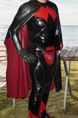 Man Latex Catsuits Meridian Superhero Front Zipper