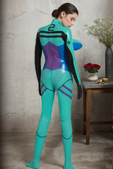 Women Latex Catsuits Evangelion-Inspired green Big boobs Cosplay