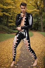 Man Latex Catsuits Laced N Skimpy