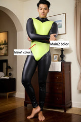 Man Latex Catsuits Viper Zipperless Two Tone