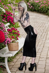 High Country Hijinx Womens Black Latex Skirt