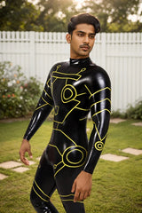 Man Latex Catsuits Robotico Back Zipper With Feet