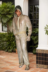 Men Latex Catsuits Transparent Enclosure