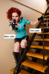 Women Green Latex Tops Prison Guard wear