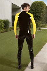 Man Latex Catsuits Raglan Sleeved Front Zipper