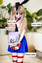 Women Latex Top Skirts Set Anime Naval Uniform