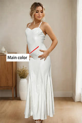 Women Latex Maxi Dress Buttock Cutouts