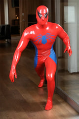 Man Latex Catsuits Spider Streaker Coverage Cosplay