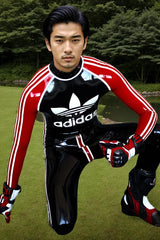 Man Latex Catsuits Sports Codpiece Sportswear