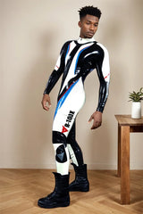 Man Branded Biker Latex Catsuits R 100X