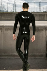 Man Latex Buttons Military Catsuits Blazing