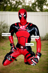 Man Latex Catsuits Deadpool Super Hero Suit