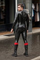 Man Latex Catsuits Spermaceti Back Zipper