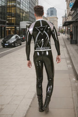 Man Latex Catsuits MotoGP Biker