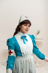 Women Latex Dress Florence Nightingale Nurse