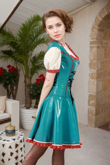 Latex Dirndl Dress in Bavarian Style
