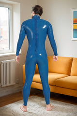 Men Latex Catsuits Union Jack Back Zipper