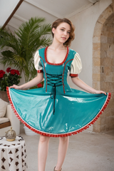 Latex Dirndl Dress in Bavarian Style