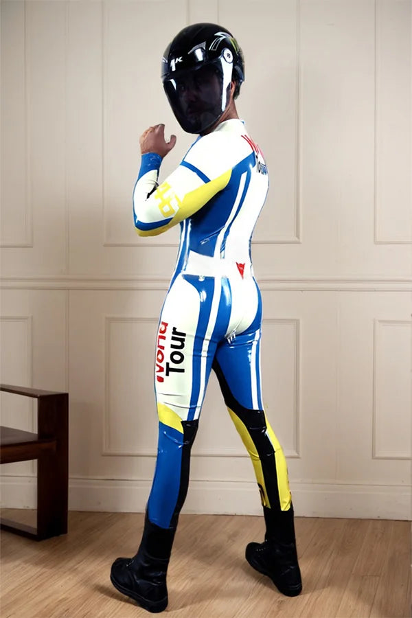 Man Latex Catsuits World Tour Motorbike