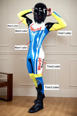 Man Latex Catsuits World Tour Motorbike