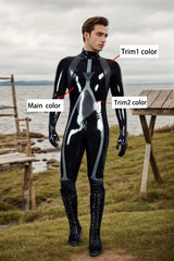 Man Latex Catsuits T Age Motorcycle Version 2