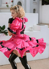 Women Latex Maid Dress Emina Anime Style