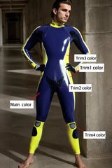 Man Latex Catsuits T Age Moto Biker