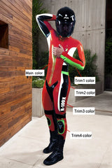 Man Latex Catsuits R 100X Moto Biker