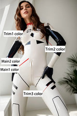 Women Latex Catsuits Rei Ayanami EVA Cosplay