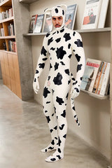 Man Latex Catsuits Bos Taurus Cow Design