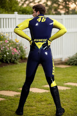 Men Latex Catsuits Biker Racing Motogp