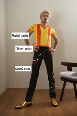 Men Latex Catsuits Weekender Short Sleeved