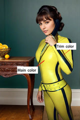 Women Latex Catsuits Caution Kill Bill Style Cosplay