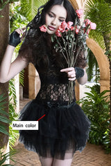 Womens Black Swan Latex Gloves