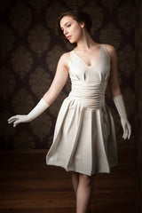 Women Latex Dress Sophisticated White Ball Gown