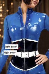 Women Black Latex Corsets Belted Waisted Wonder Design